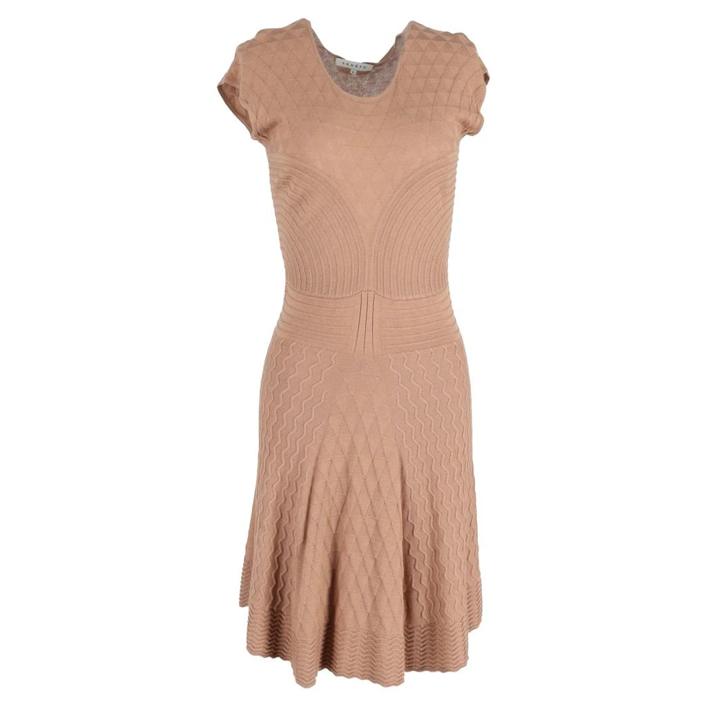 Knitted Knee-Length flared Dress in Brown Polyamide  On Sale Now with Up  to 51% Off | Discover Exclusive Deals & Savings at BeyondStyle  Authentic  Sandro Paris clothing|women|dresses with Limited-Time Discounts,