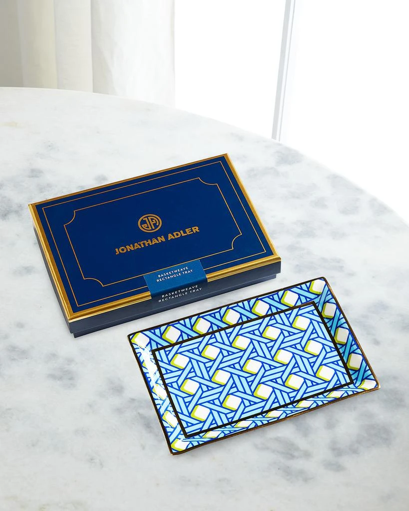 Jonathan Adler Basketweave Rectangle Tray 1