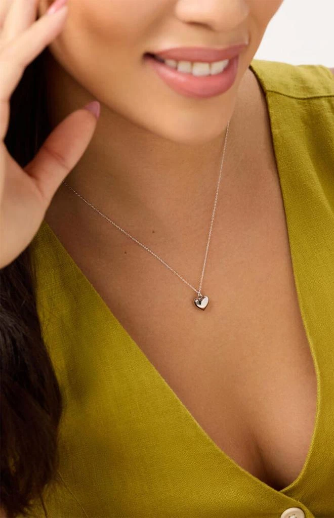 Ana Luisa Lev Small Silver Heart Necklace 4