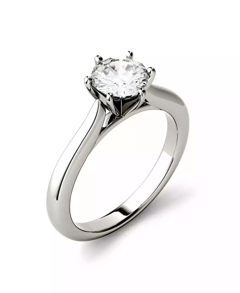 Charles & Colvard Moissanite Solitaire Engagement Ring 1/2 ct. t.w. Diamond Equivalent in 14k White Gold 1