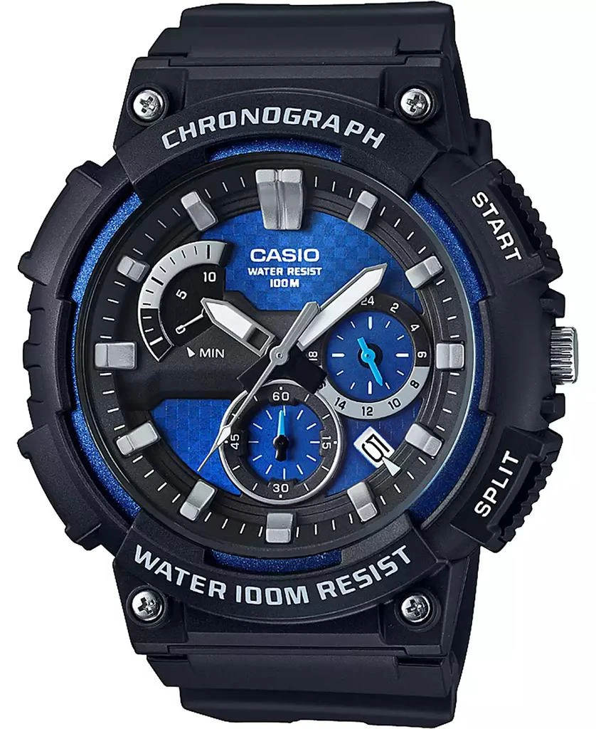 Casio Men's Chronograph Black Resin Strap Watch 53.5mm 1