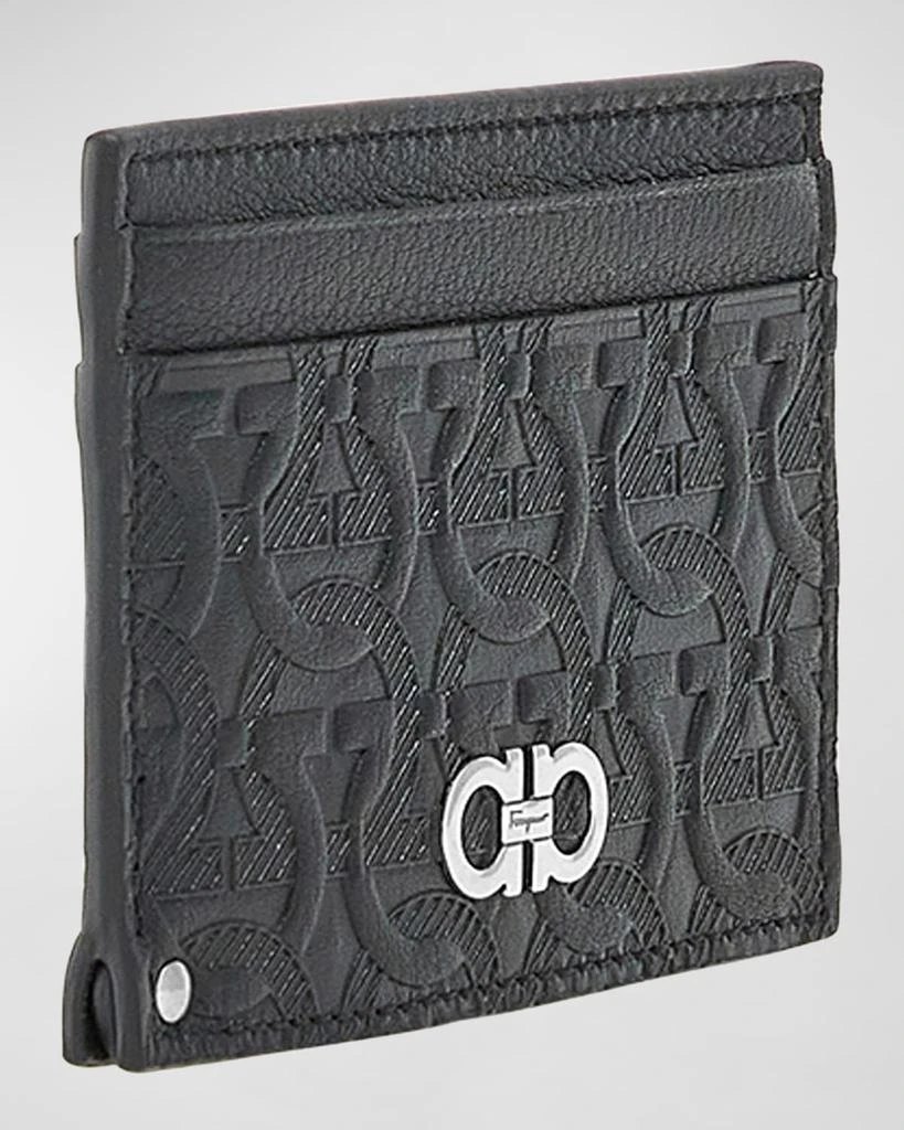 Salvatore Ferragamo Men's Travel Gancini-Embossed Leather Swivel Card Case 2
