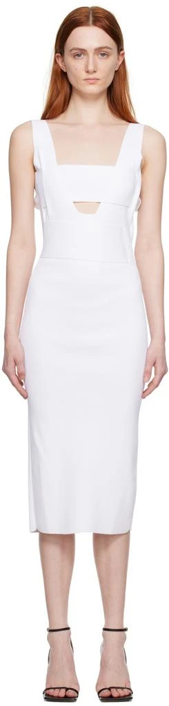 Boyarovskaya White Naif Midi Dress 1