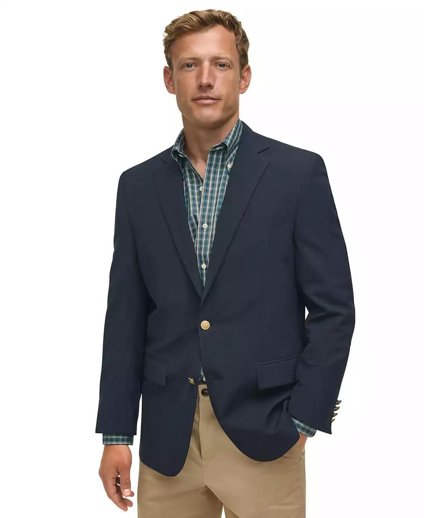Brooks Brothers Men's Classic-Fit Navy Stretch Wool Blend Blazer