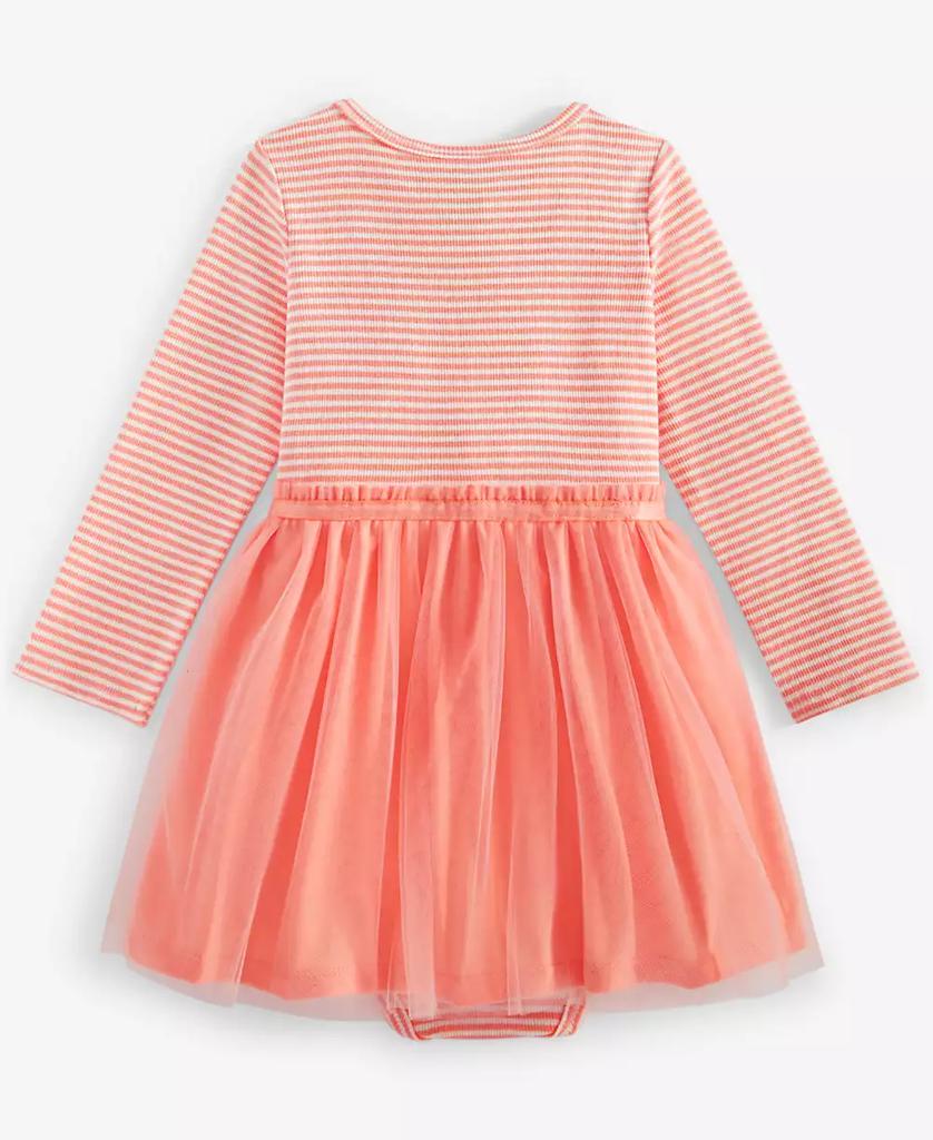 First Impressions Baby Girls Striped Tulle-Skirt Bodysuit Dress, Created for Macy's