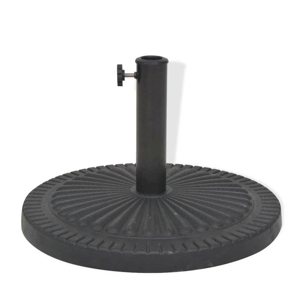 VidaXL Parasol Base Resin Round Black 30.9 lbs, 43657 3