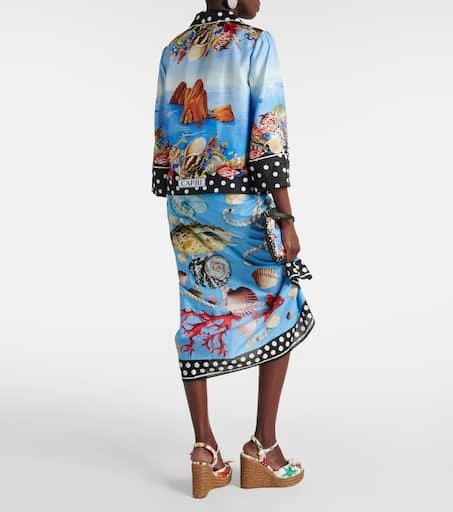 Dolce 
Gabbana Capri printed silk satin shirt 3