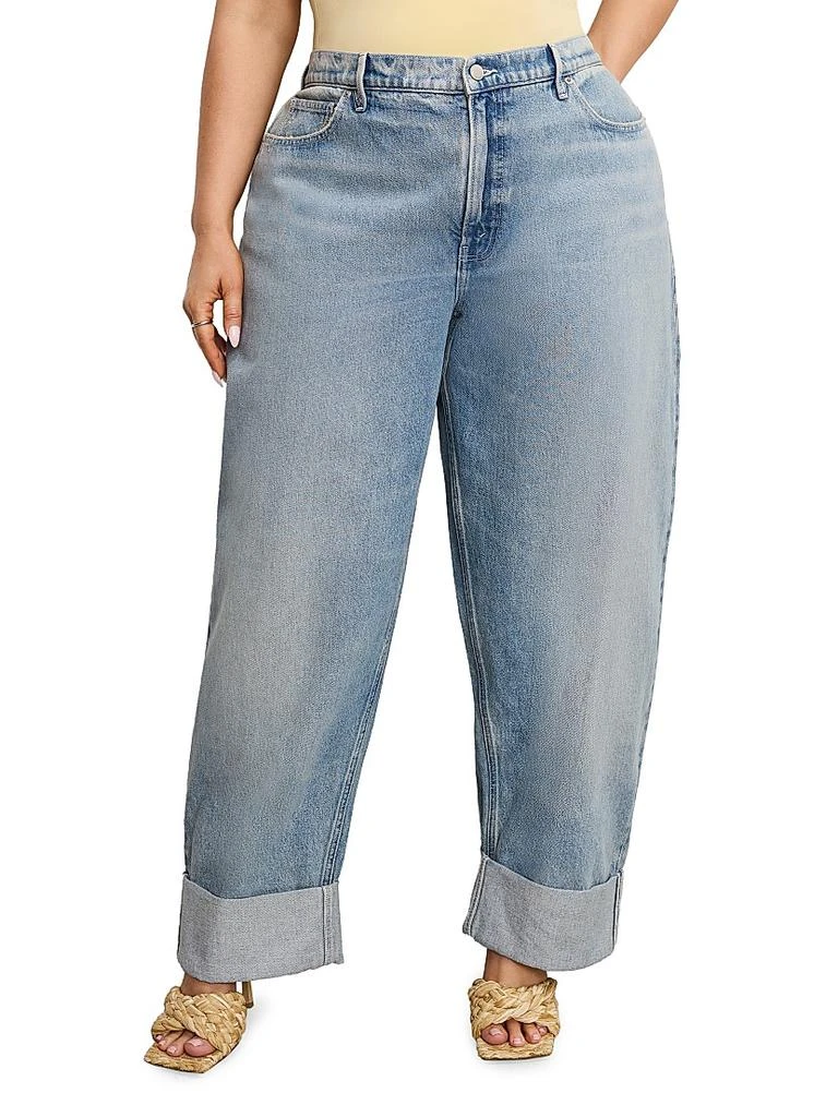 Good American Good Barrel Relaxed Jeans 8