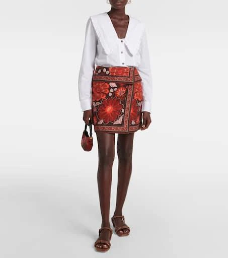 Farm Rio Gigi Tapestry cotton wrap skirt 2