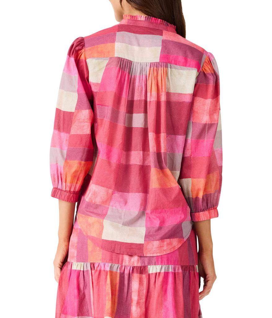 NIC+ZOE Sunset Plaid Cotton Girlfriend Shirt