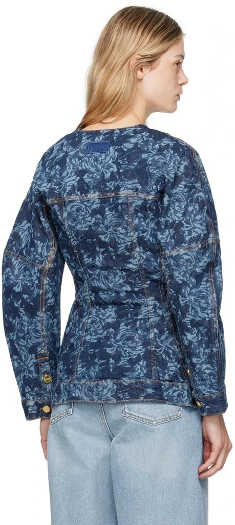 Ganni Navy Lazer Denim Jacket 3