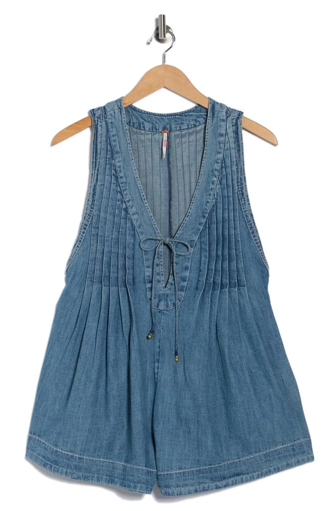 Free People Webster Denim Romper 3
