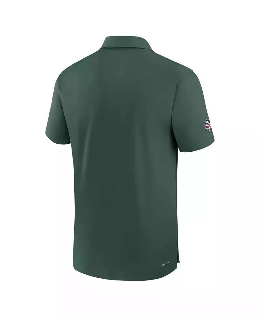 NIKE Men's Green Green Bay Packers Sideline Coaches Performance Polo Shirt 4