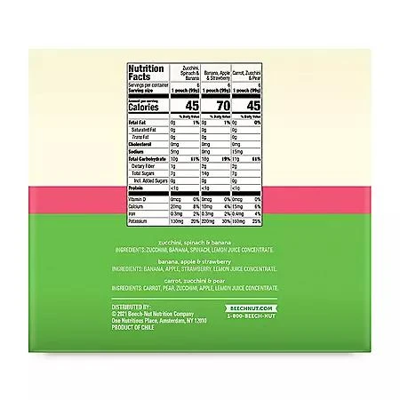 Beech-Nut Beech-Nut Veggies and Fruities Stage 2 Baby Food Pouch, Variety Pack, 3.5 oz., 18 ct. 2