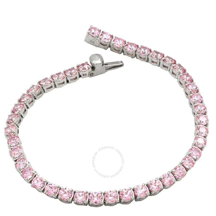 Swarovski Matrix Pink Rhodium Plated Tennis Bracelet 3