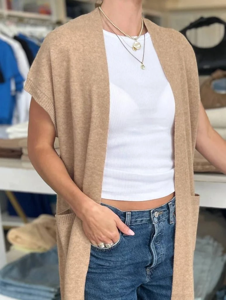 White + Warren White + Warren - Cashmere Long Open Cardigan 2