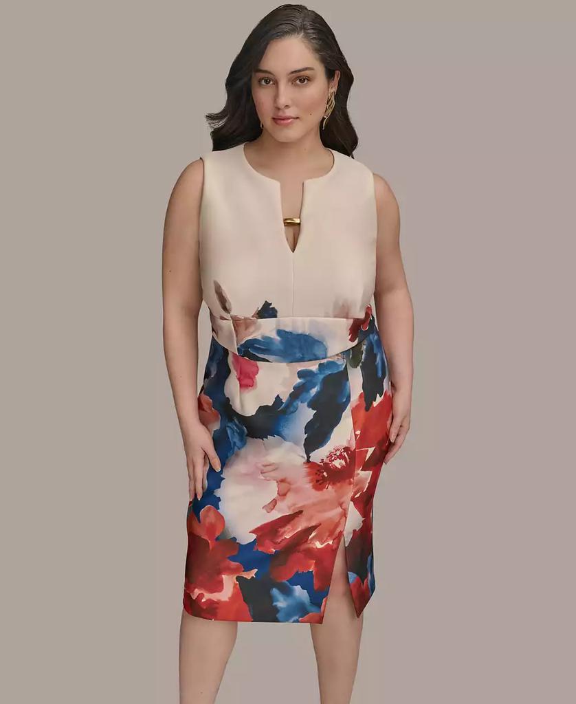 Donna Karan Plus Size Printed Sheath Dress