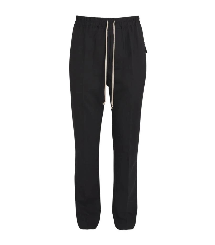 Rick Owens Virgin Wool Drawstring Trousers 1