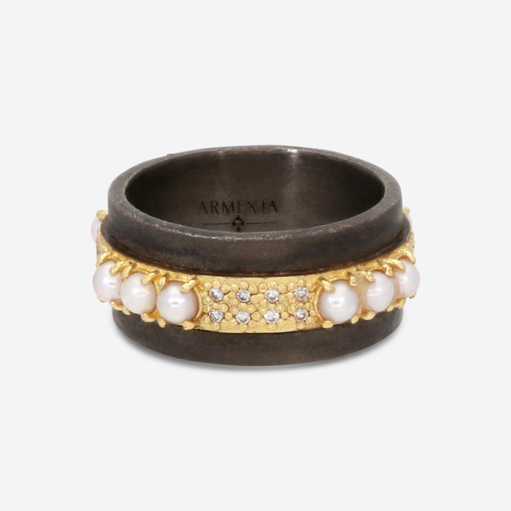 Armenta Armenta 18K Yellow Gold & Blackened Sterling Silver Ring 19380