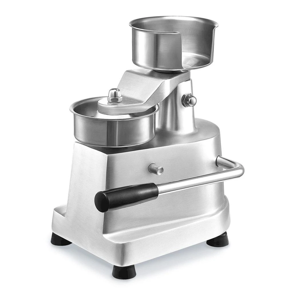 VEVOR Commercial Burger Patty Maker, 130mm/5inch Hamburger Beef Patty Maker, Heavy Duty Food-Grade Stainless Steel Bowl Burger Press Machine, Kitchen Meat Forming Processor with 1000 Pcs Patty Papers - Silver