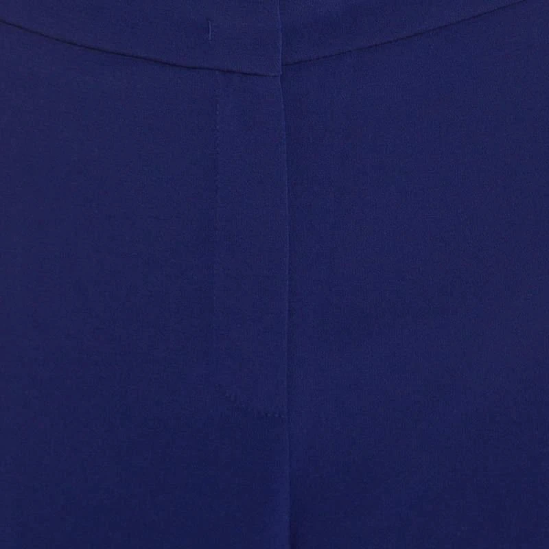 Escada Escada Bluebell Blue Crepe High Waist Tovah Trousers M 4