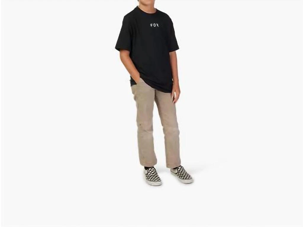 Fox Racing Boys Youth Flora Short Sleeve Tee In Black 4