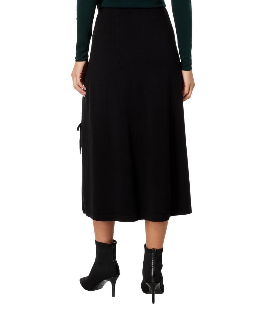Elliott Lauren Marella Pull-On Knit Skirt w/ Lace-Up Detail