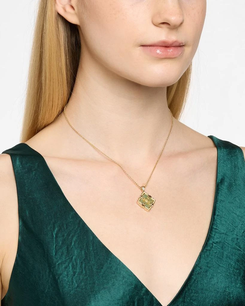 Buccellati Opera Tulle 18K Yellow Gold Amazonite Pendant Necklace, Large 2