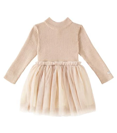Donsje Baby Lotus wool-blend and tulle dress 1