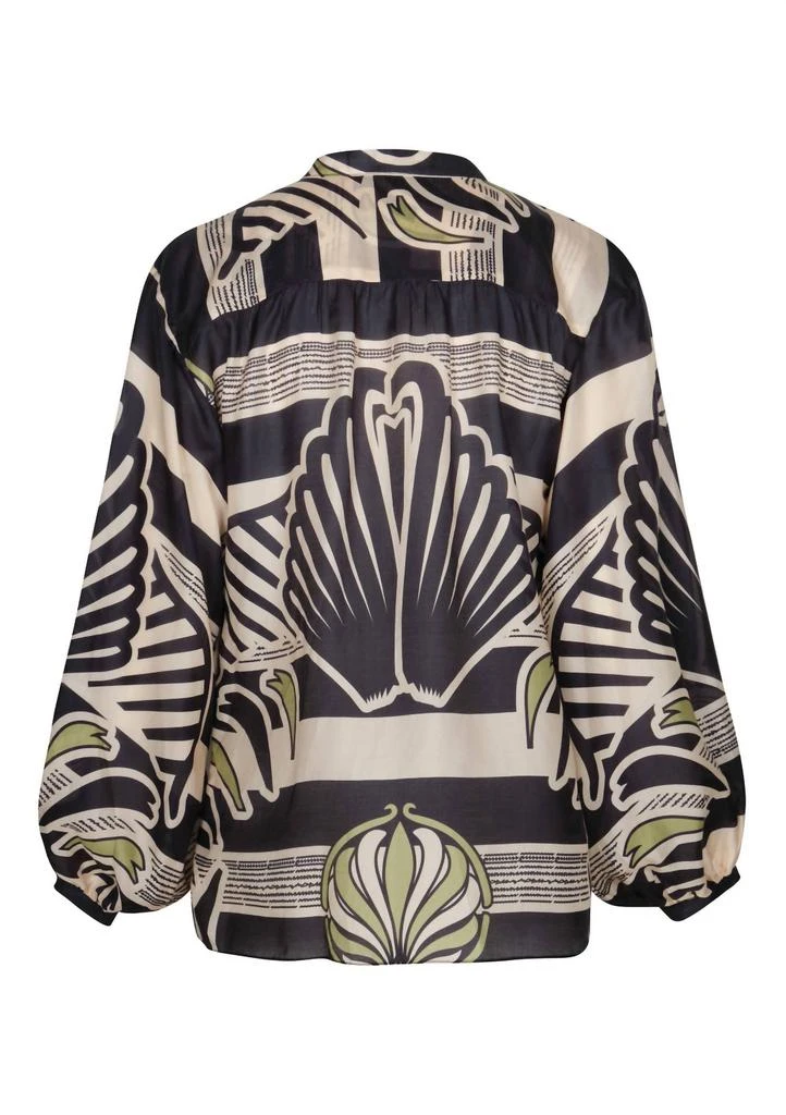 Juan de Dios Juan De Dios - Don Simon Cotton Silk Blouse navy OrnMent stripes 3