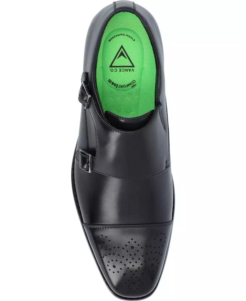 Vance Co. Men's Atticus Wide Tru Comfort Foam Double Monk Strap Cap Toe Dress Shoe 3