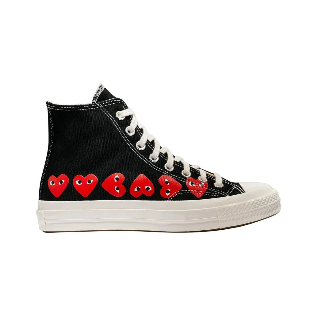 COMME DES GARÇONS PLAY COMME DES GARÇONS PLAY CONVERSE CHUCK 70 MULTI HEART HIGH BLACK 2