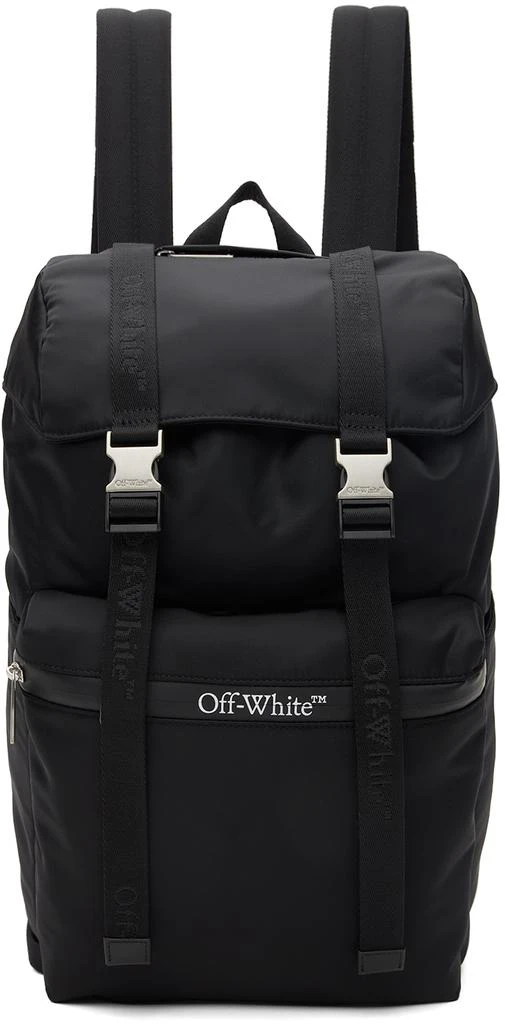 Shop Black Outdoor Flap Backpack on Sale at BeyondStyle 