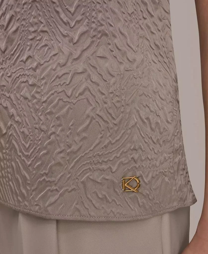 Donna Karan Women
s Mixed Media Extended Shoulder Top 4