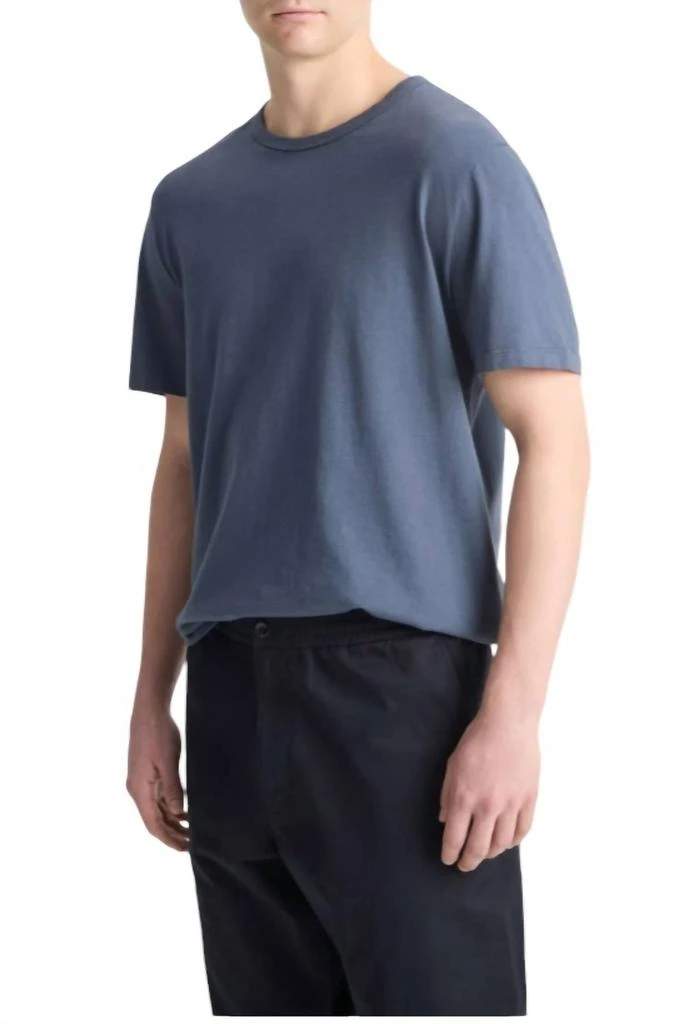 Vince Men's Garment Dye Crew Neck T-Shirt In Blue 1