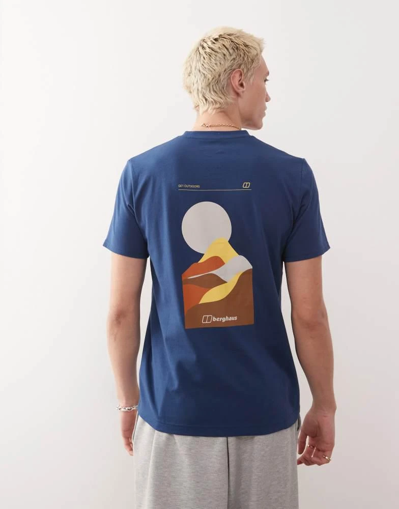 Berghaus Berghaus T-shirt rolling peaks short sleeve t-shirt in hale navy 1