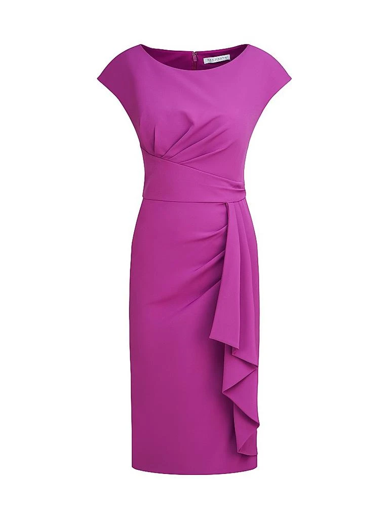 Kay Unger Linden Draped Crepe Cocktail Dress 1