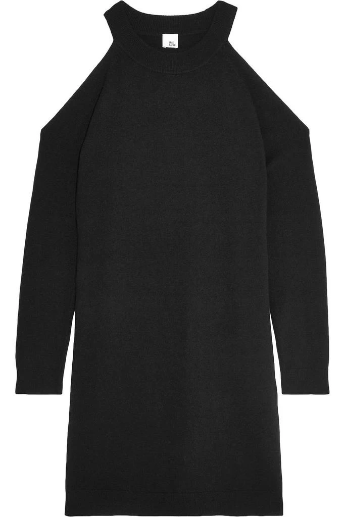 IRIS & INK Francesca cold-shoulder wool and cashmere-blend mini dress 1