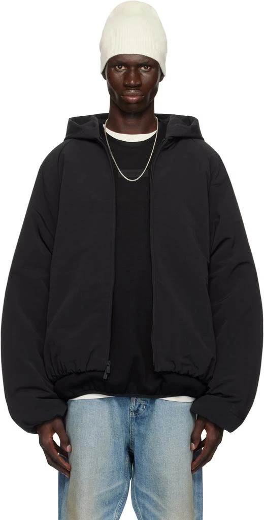 Essentials Black Military Nylon Jacket 1
