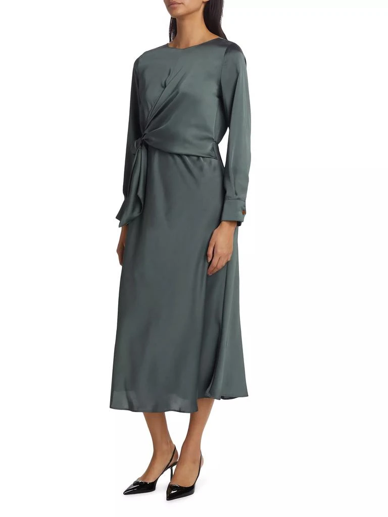 Marella Sion Knotted Satin Midi Dress 4