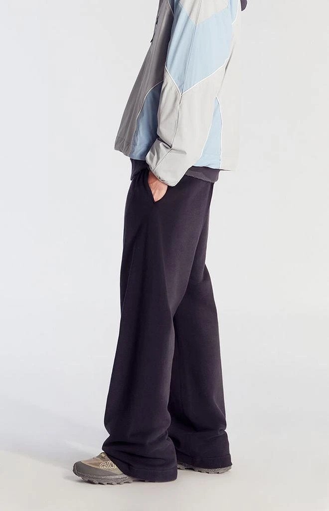 PacSun Black Washed Fleece Extreme Baggy Sweatpants 2