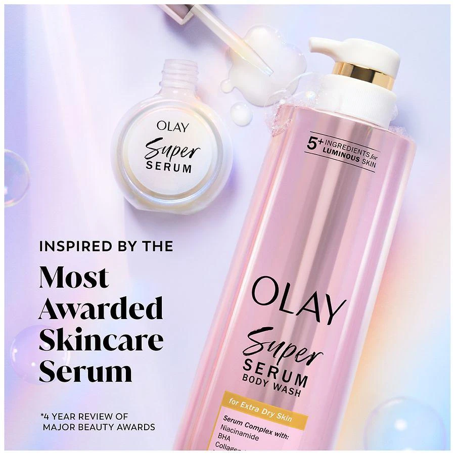 Olay Super Serum Body Wash for Extra Dry Skin, Complex for Luminous Skin 7