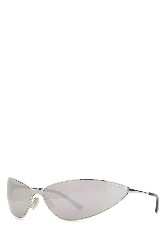 Balenciaga Silver metal Razor sunglasses