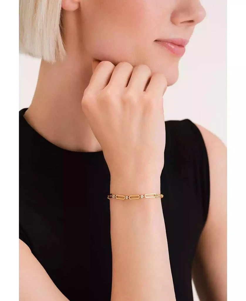 Rosefield Round Crystals Bracelet In 14K Yellow Gold Plated Stainless Steel 2