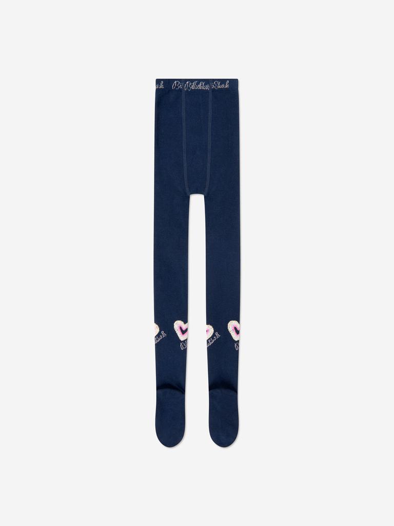 Billieblush Billieblush Girls Heart Logo Tights in Navy