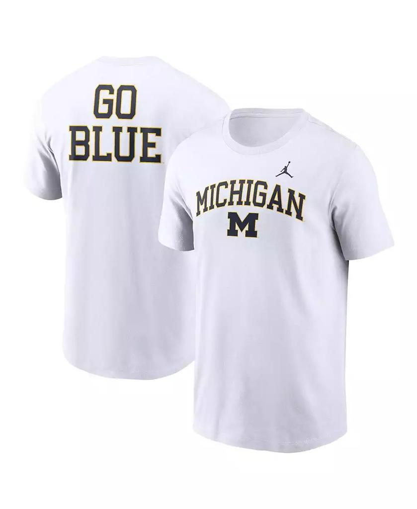 Jordan Men's White Michigan Wolverines Blitz 2-Hit T-Shirt