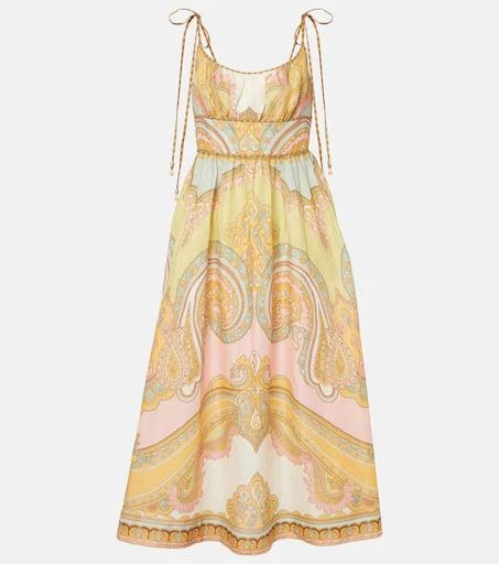 Zimmermann Maxine Picnic paisley linen bustier dress 1
