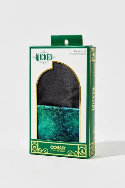 Urban Outfitters Conair X Wicked 2-In-1 Reversible Satin Hair Wrap & Microfiber Towel 2