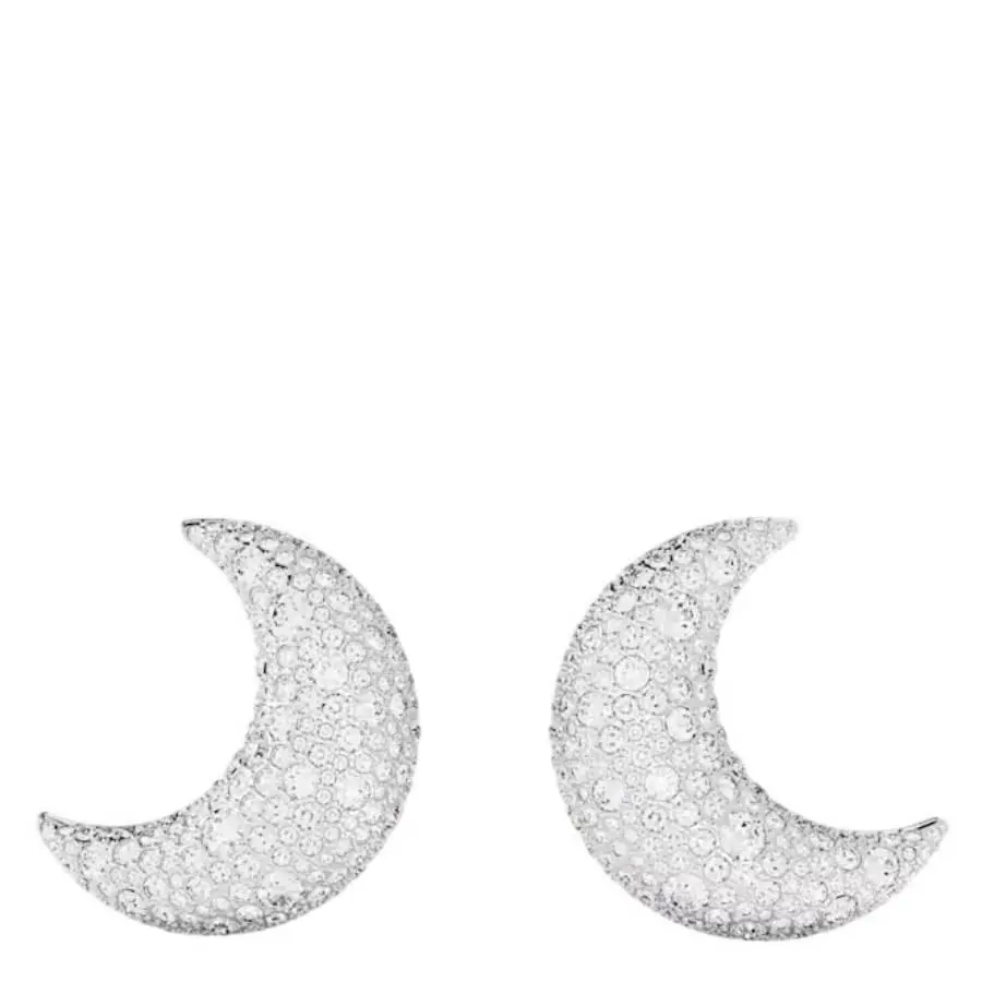 Swarovski Swarovski Moon Rhodium Plated Luna Clip Earrings