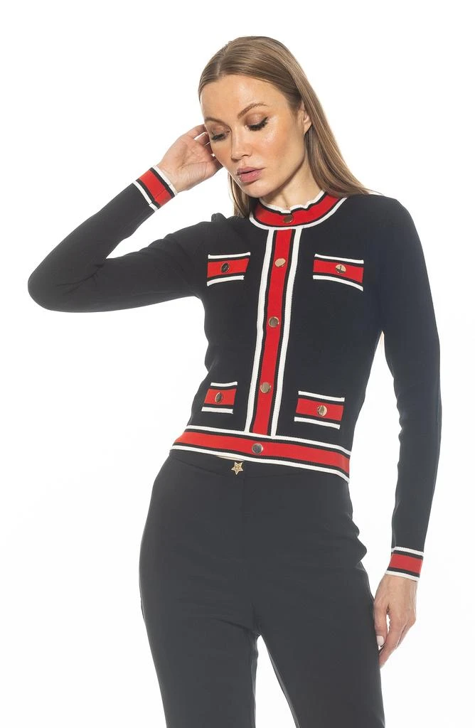 ALEXIA ADMOR Kiley Stripe Crop Sweater 5